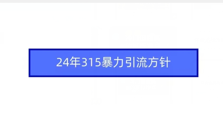 24年315暴力引流方针-小哥网