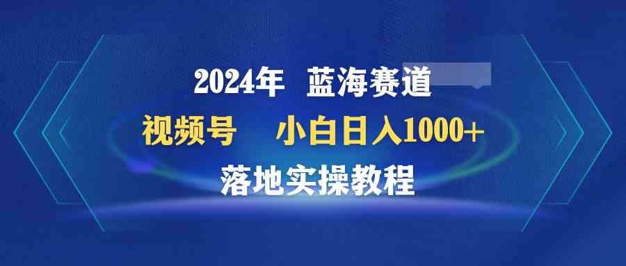 2024年蓝海赛道 视频号  小白日入1000+ 落地实操教程-小哥网