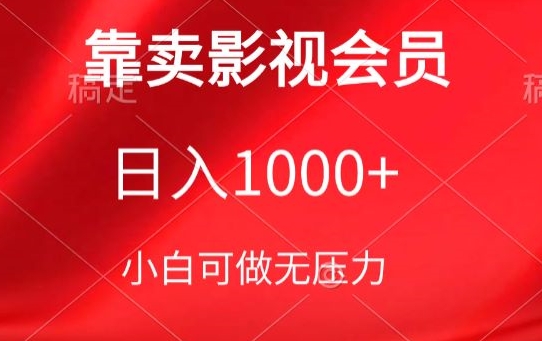靠卖影视会员，日入1000+，落地保姆级教程，新手可学-小哥网
