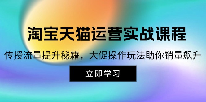 淘宝&天猫运营实战课程，传授流量提升秘籍，大促操作玩法助你销量飙升-资源V站