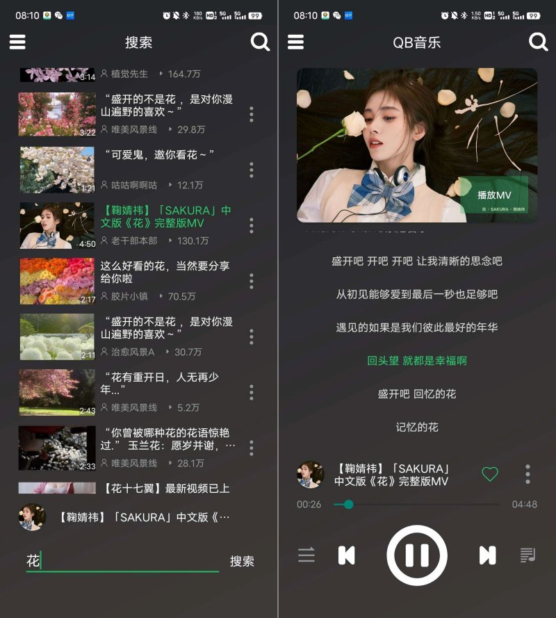 QB音乐 v1.1.0 干净整洁的音乐播放器-资源V站