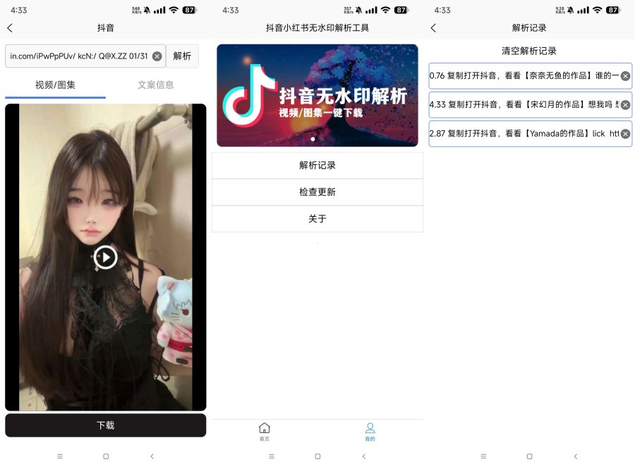 无水印解析1.03去除抖音短视频 小红书图集水印-资源V站