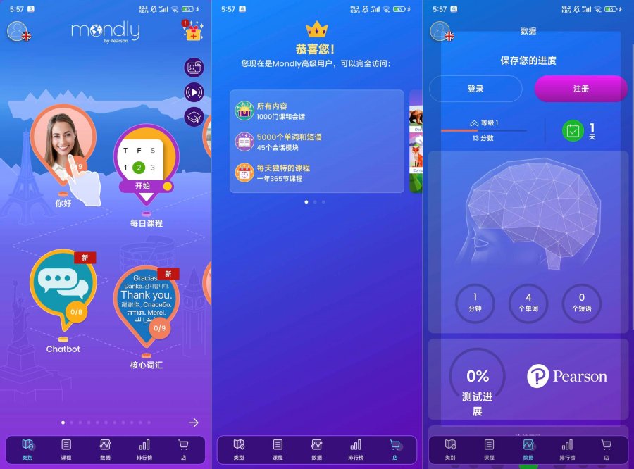 Mondly Languages英语学习助手解锁会员-资源V站