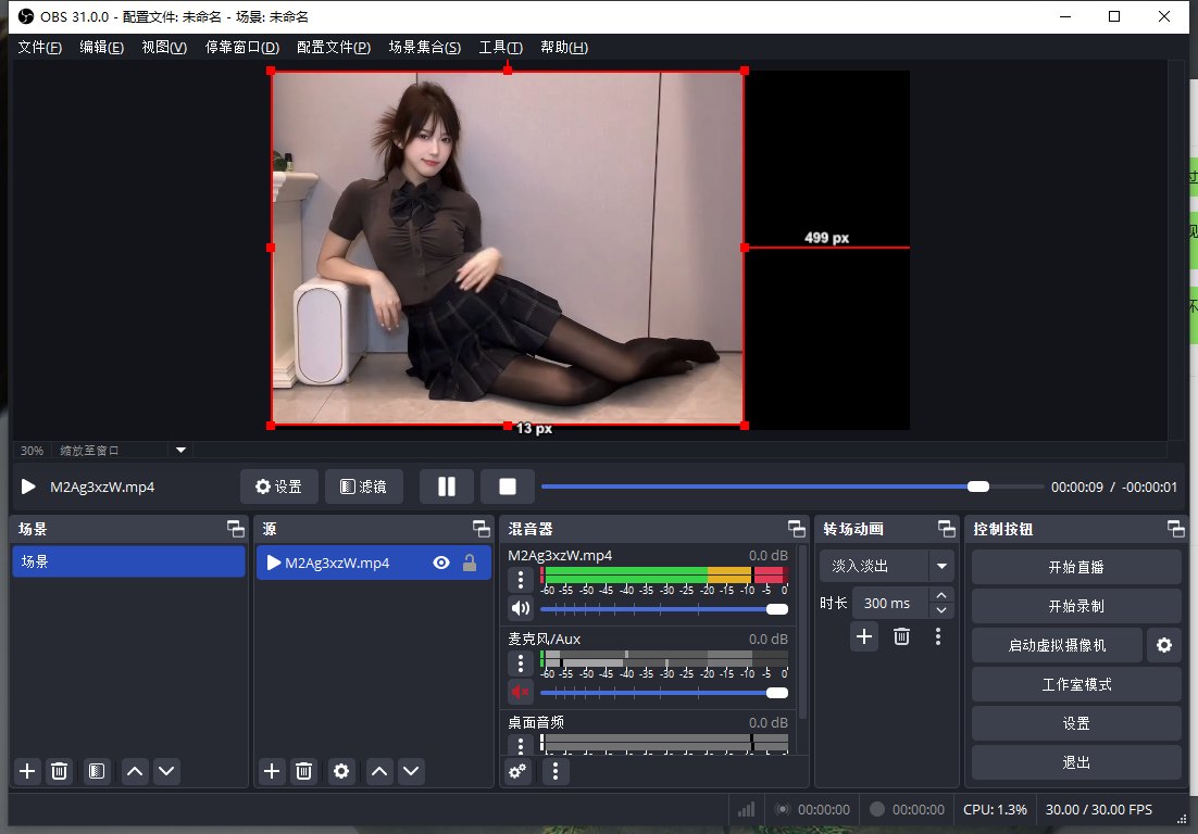 OBS无人直播自定义视频推流直播RTMP推流-资源V站
