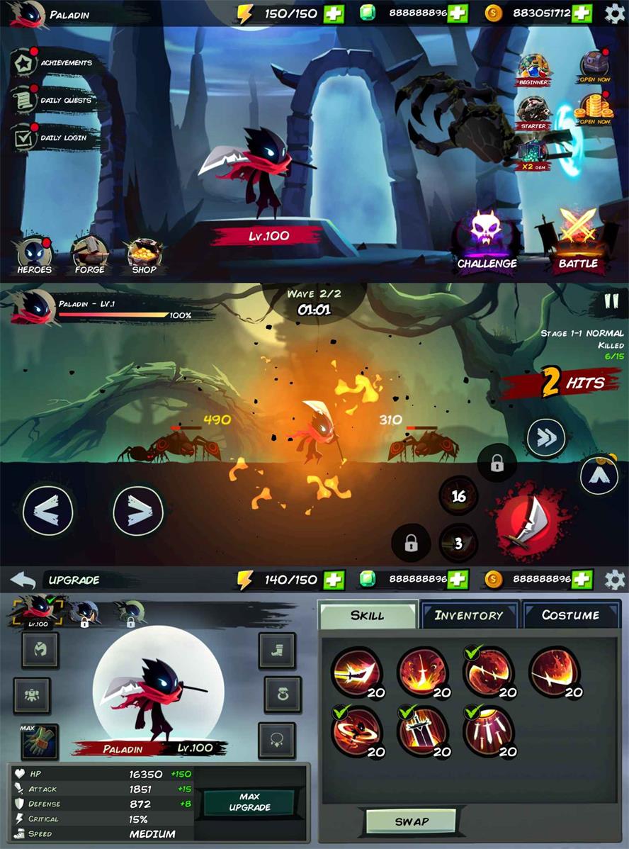 战斗游戏 暗影刺客(解锁无限钻石金钱)-资源V站