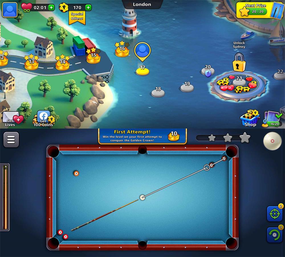 休闲闯关游戏 8球台球技巧已去除广告-资源V站