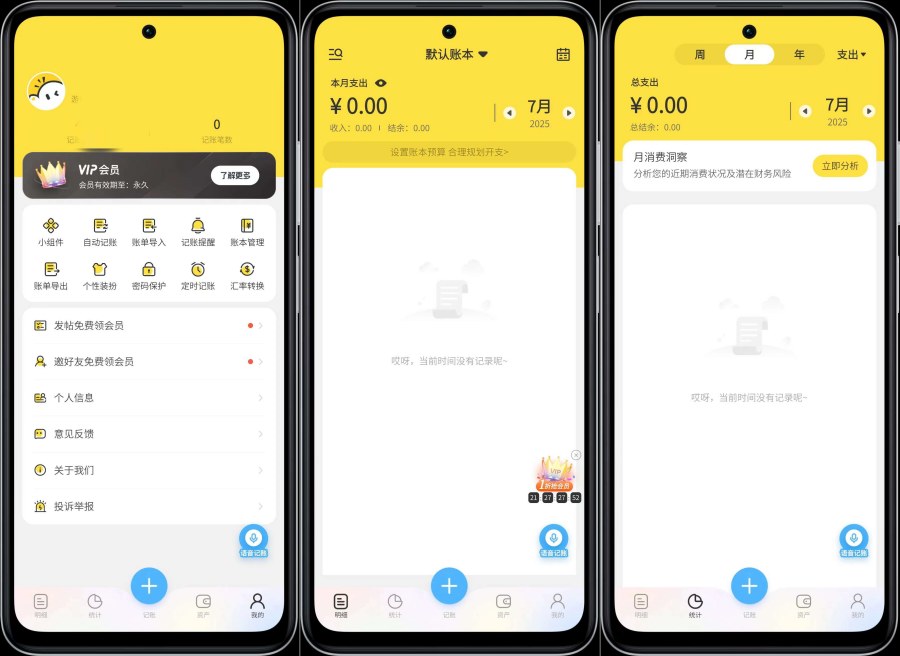 元元记账1.2.4AI智能记账解锁VIP功能-资源V站
