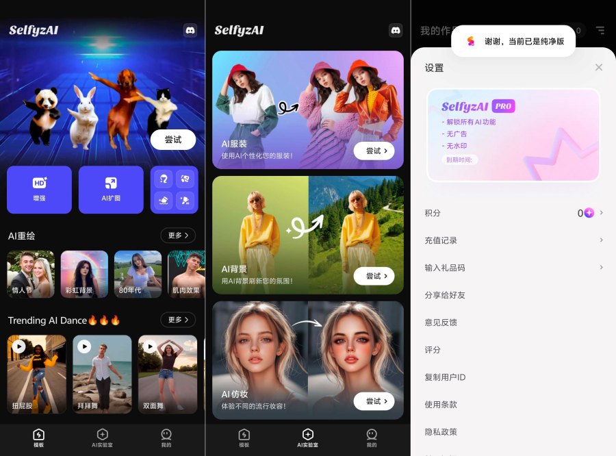 AI图片编辑神器SelfyzAIAI扩图AI图片动起来高级版-资源V站