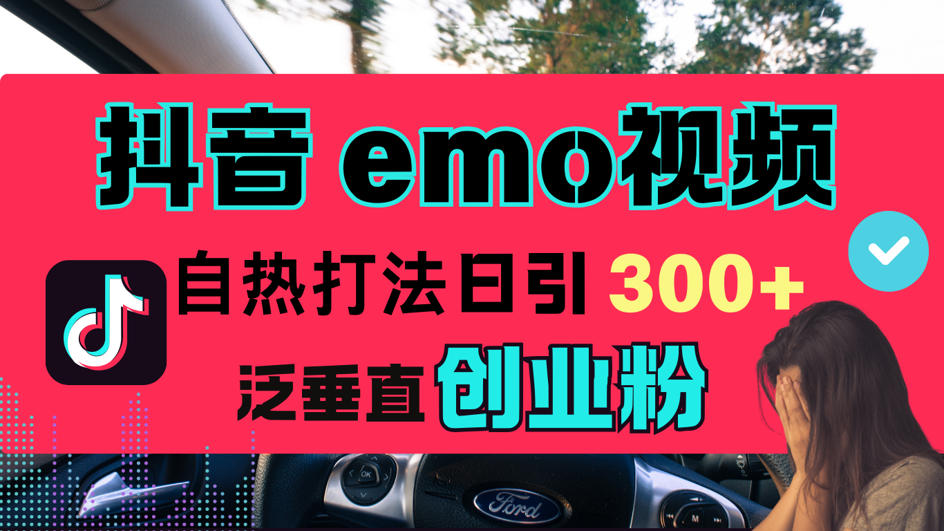 抖音“EMO视频”自热流打法，日引300+泛垂直创业粉-资源V站