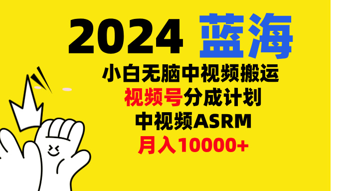 小白无脑复制-中视频视频号-分成计中视频ASRM-资源V站