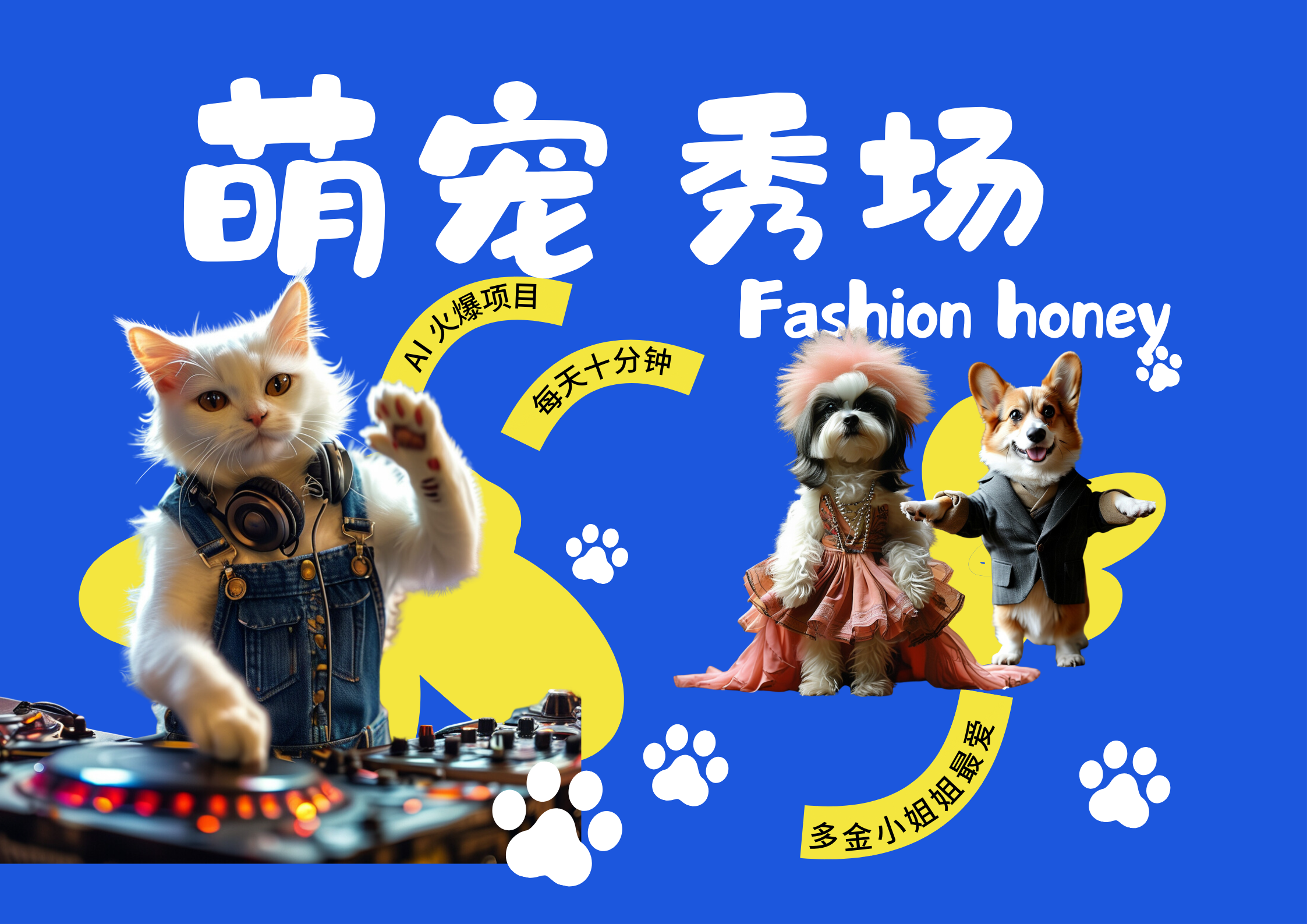 酷飒动物跳舞走秀  时尚喵FASHION汪 多金小姐姐最爱的 轻松月入破万-资源V站