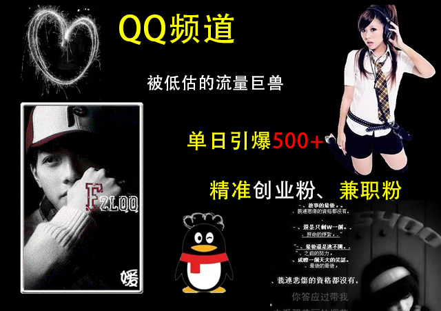 QQ频道，被低估的流量巨兽，单日引爆500+精准创业粉、兼职粉的引流秘籍-资源V站