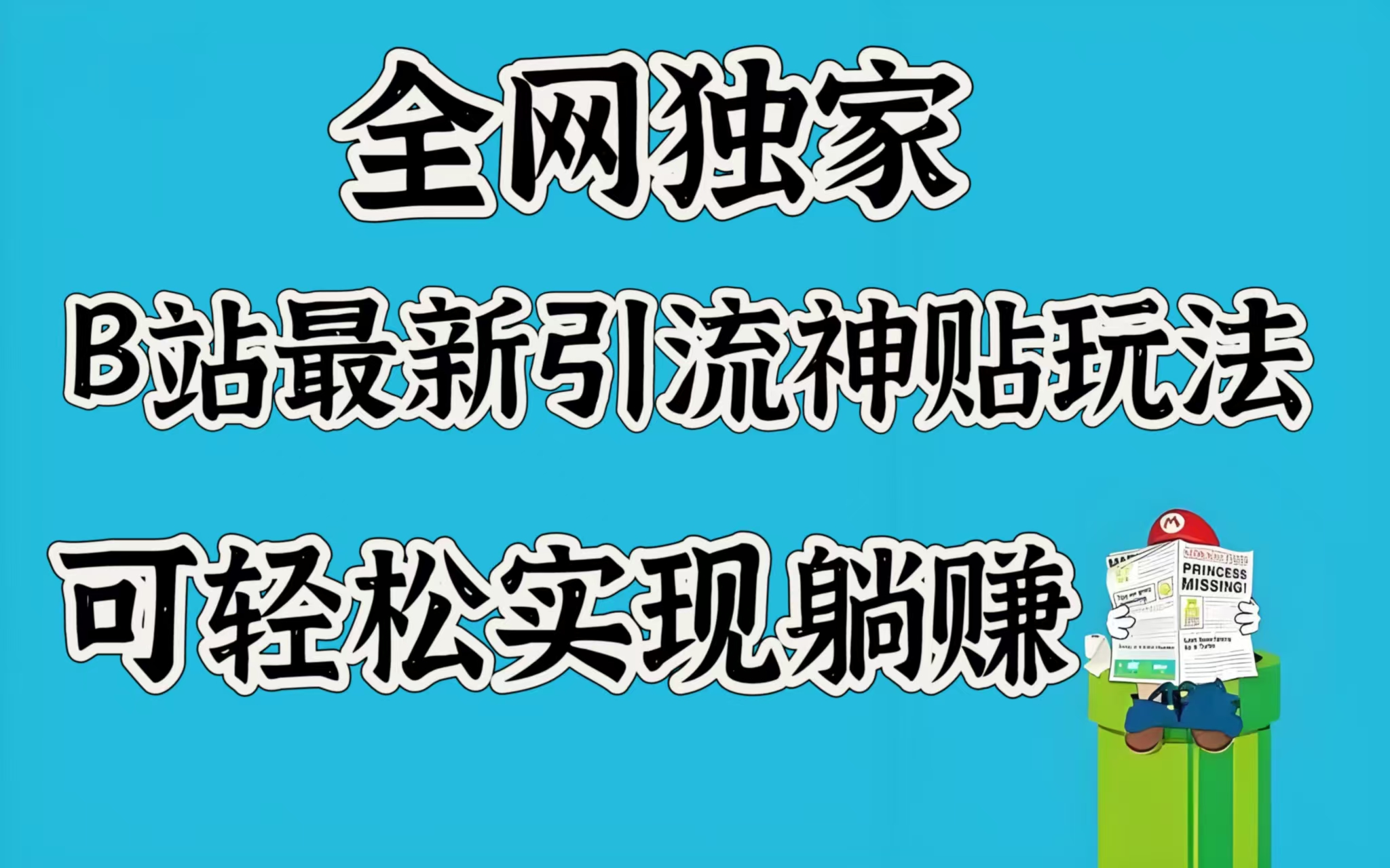 全网独家，B站最新引流神贴玩法，可轻松实现躺赚-资源V站