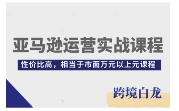 亚马逊运营实战课程，亚马逊从入门到精通，性价比高，相当于市面万元以上元课程-资源V站