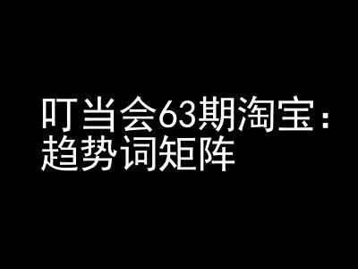 《淘宝天猫打爆班》原创高阶技术第63期，趋势词矩阵技术和玩法-资源V站