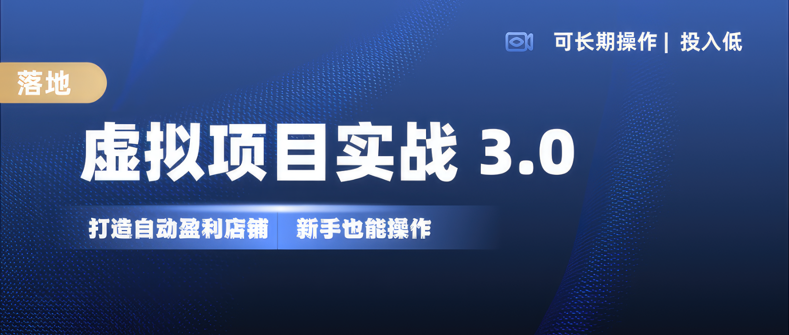 虚拟项目实操落地 3.0,新手轻松上手，单品月入1W+-资源V站