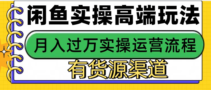 闲鱼无货源电商，操作简单，月入3W+-资源V站