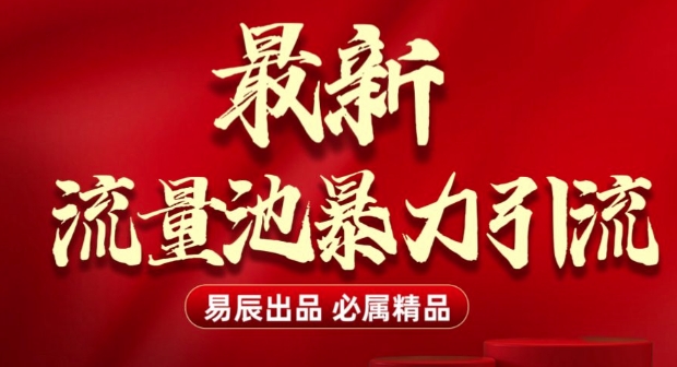 最新“流量池”无门槛暴力引流(全网首发)日引500+-资源V站