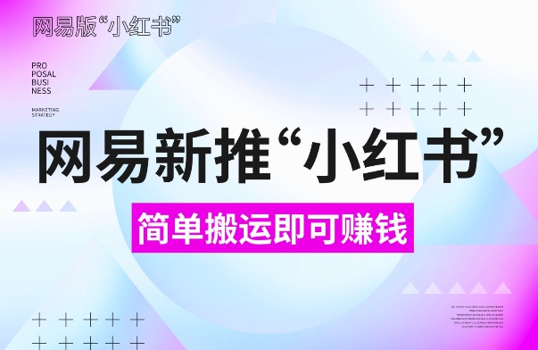 网易官方新推“小红书”，搬运即有收益，新手小白千万别错过(附详细教程)【揭秘】-资源V站