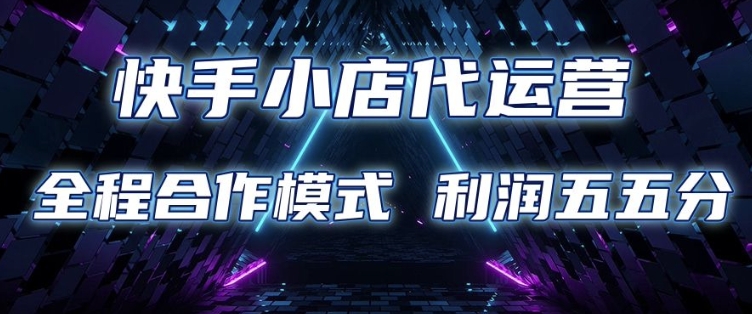 快手小店代运营 限时托管计划 合作模式 利润五五分成【揭秘】-资源V站