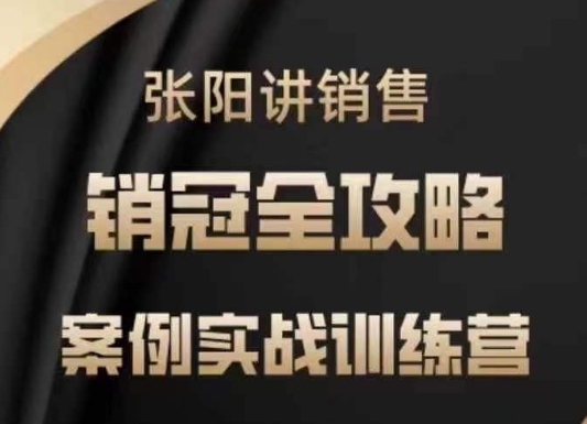 张阳讲销售实战训练营，​案例实战训练，销冠全攻略-资源V站