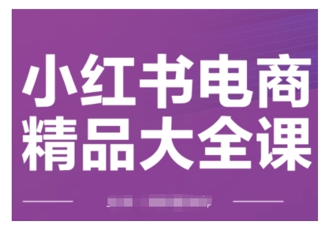 小红书电商精品大全课，快速掌握小红书运营技巧，实现精准引流与爆单目标，轻松玩转小红书电商(更新2月)-资源V站