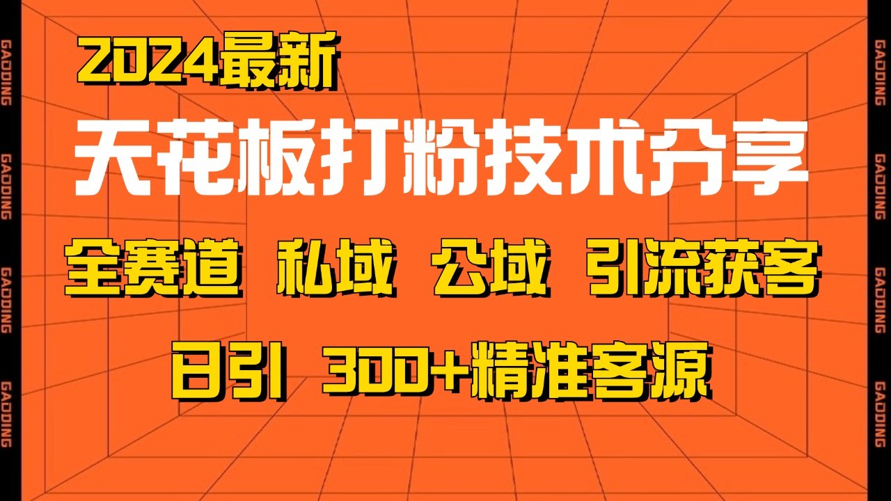 天花板打粉技术分享，野路子玩法 曝光玩法免费矩阵自热技术日引2000+精准客户-资源V站