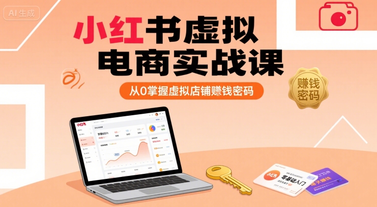 小红书虚拟电商实战课，从0掌握虚拟店铺賺钱密码-资源V站
