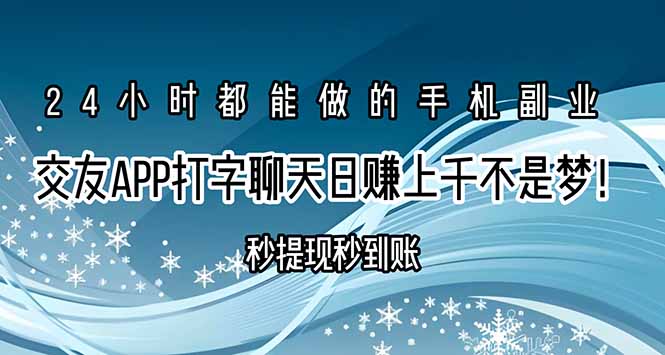 交友APP打字聊天赚钱秒提现秒到账，日赚上千不是梦！-资源V站