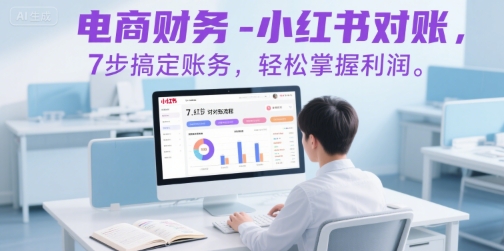 电商财务-小红书对账，7步搞定账务，轻松掌握利润-资源V站