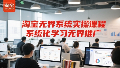 淘宝无界系统实操课程，系统化学习无界推广-资源V站