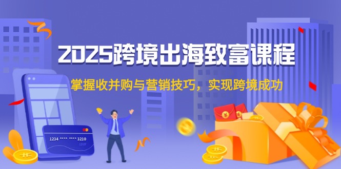 2025跨境出海致富课程，掌握收并购与营销技巧，实现跨境成功-资源V站