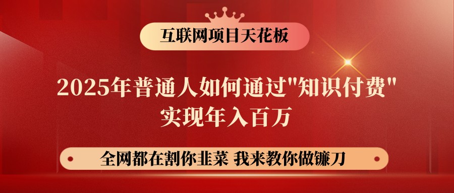 网创项目终点站-镰刀训练营超级IP合伙人，25年普通人如何通过“知识付费”年入百万-资源V站
