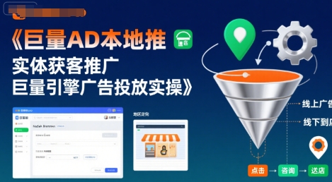 巨量AD本地推实体获客推广，巨量引擎广告投放实操-资源V站