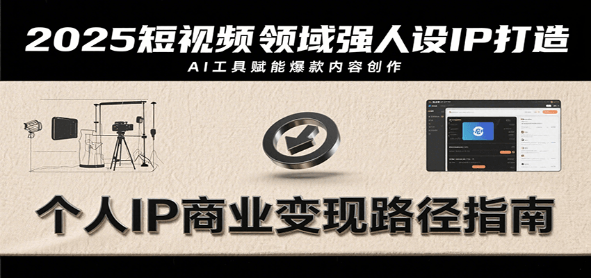 2025短视频领域强人设IP打造，结合爆款案例与AI工具应用，从个人出镜到商业成交转化-资源V站