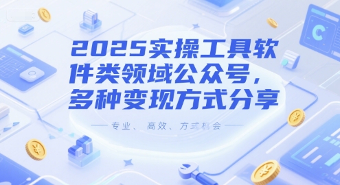 2025实操工具软件类领域公众号，多种变现方式分享-资源V站