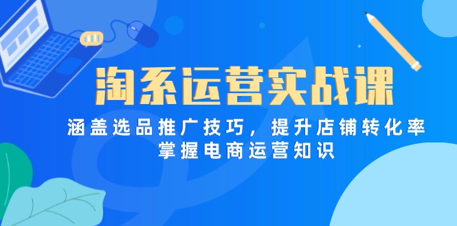 淘系运营实战课，涵盖选品推广技巧，提升店铺转化率，掌握电商运营知识-资源V站