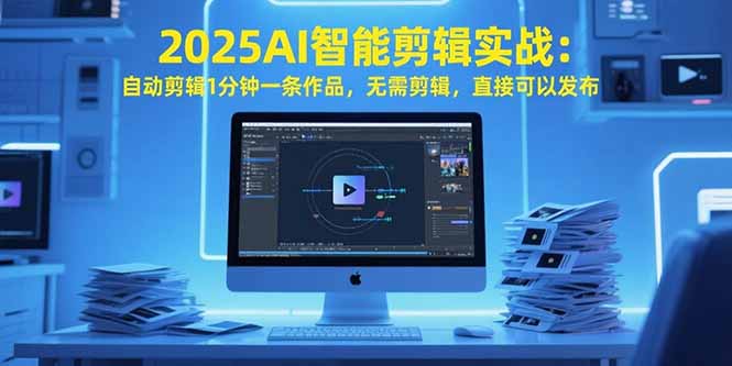 2025AI智能剪辑实战：自动剪辑1分钟一条作品，无需剪辑，直接可以发布-资源V站