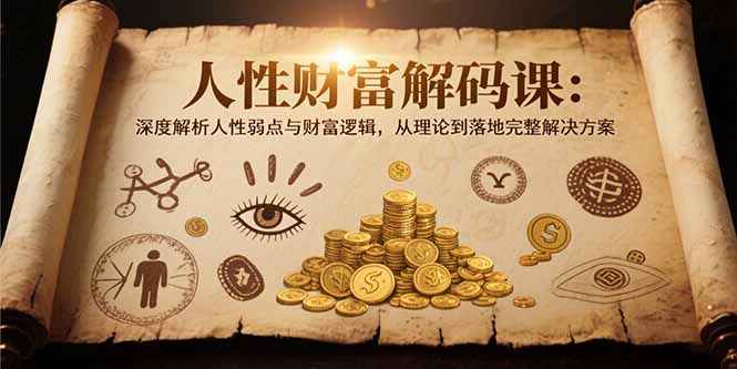 人性财富解码课6.0：深度解析人性弱点与财富逻辑，理论到落地完整解决方案-资源V站