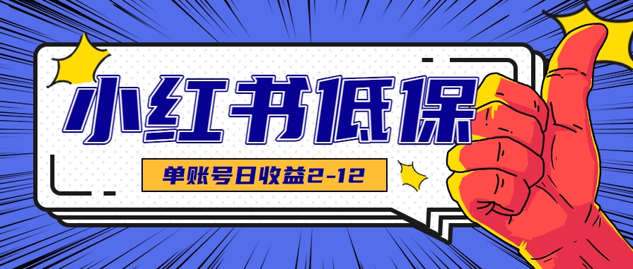 适合空闲时间操作的小红书低保项目，小红薯发布笔记，单个账号每天可获得2-12元左右-资源V站