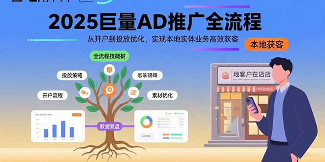 2025巨量AD推广全流程，从开户到投放优化，实现本地实体业务高效获客-资源V站
