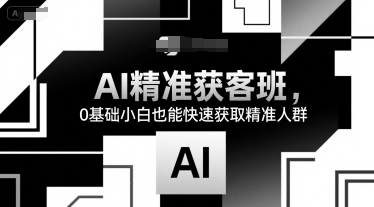 AI精准获客班，0基础小白也能快速获取精准人群-资源V站