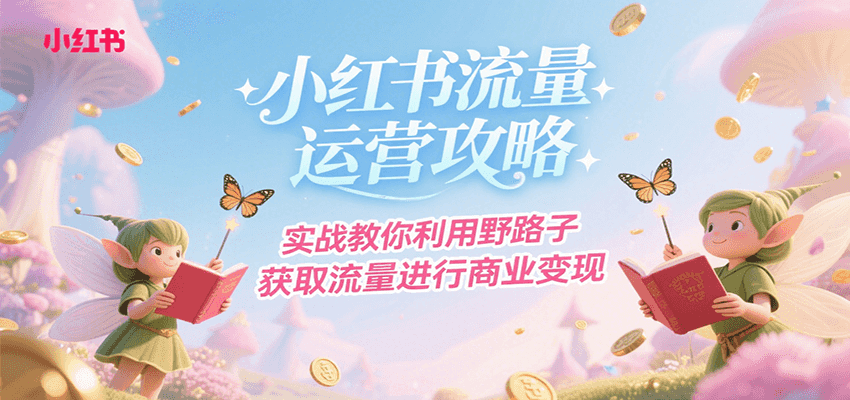 小红书流量运营攻略，实战教你利用野路子获取流量进行商业变现-资源V站