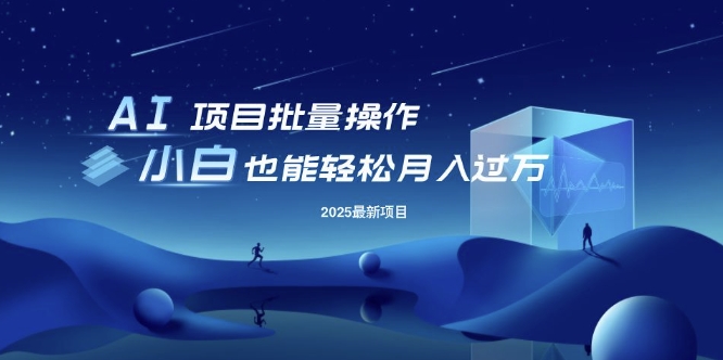 25年最新项目批量操作，小白也能轻松月入过W，可无限放大【揭秘】-资源V站