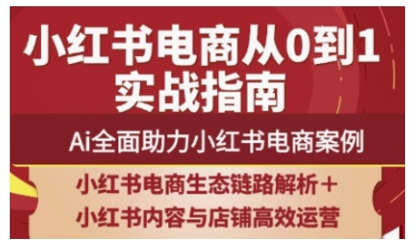 2025小红书电商全链路运营，Ai全面助力小红书电商案例-资源V站