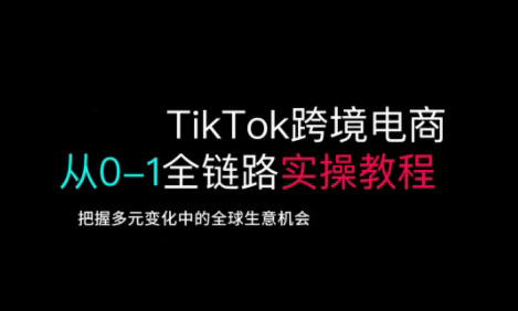 TikTok跨境电商从0-1全链路全方位实操教程，把握多元变化中的全球生意机会-小哥网