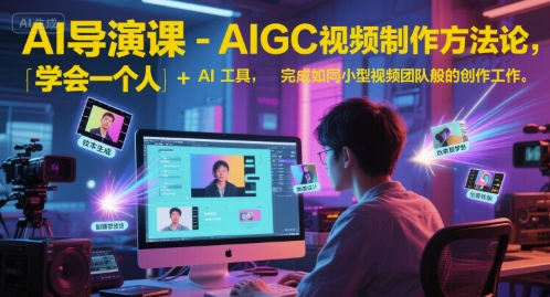 AI导演课-AIGC视频制作方法论，学会一个人+AI工具，完成如同小型视频团队般的创作工作，实现导演梦-资源V站
