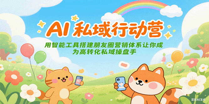 AI私域行动营：用智能工具搭建朋友圈营销体系让你成为高转化私域操盘手-资源V站