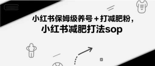 小红书保姆级养号+打减肥粉，小红书减肥打法sop-资源V站