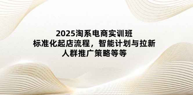 2025淘系电商实训班：标准化起店流程，智能计划与拉新，人群推广策略等等-资源V站